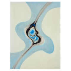 Jack Penouel, French artist. Acrylic on board. Abstract composition. Ca. 1980s.