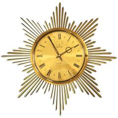 Vintage Mid-Century German Junghans Sunburst Clock
