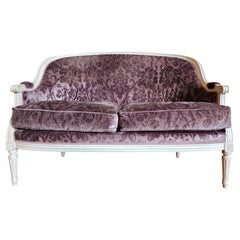 Antico divano francese Luigi XVIAntique French Sofa, Maison Pierre Frey Velvet