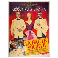 HIGH SOCIETY  LA HAUTE SOCIET 1957 French Grande Film Movie Poster, ROGER SOUBIE