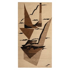 Dunes wool flatweave handmade wool wall-hanging