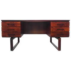 Rosewood Desk Designed by Kai Kristiansen for Preben Schou Andersen, circa 1955