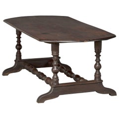 Long Table in Narra Hardwood, Baroque Style