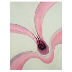 Jack Penouel, French artist. Acrylic on board. Abstract composition. 1980s.