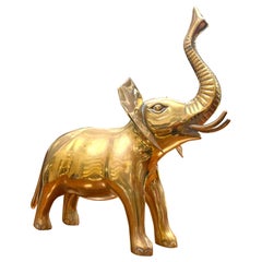 1970er Elefanten-Skulptur aus Messing