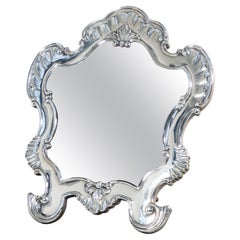Louis XV style table mirror, 925 silver foil decoration. 10 years old