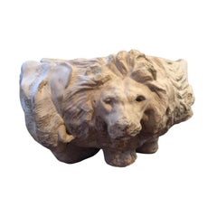 Genryusai Seiya Style Stone Jardineiere/Planter - Zoomorphic “Animals” with Lion