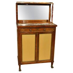 Rosewood and Brass Inlaid Regency Period Antique Chiffoiner