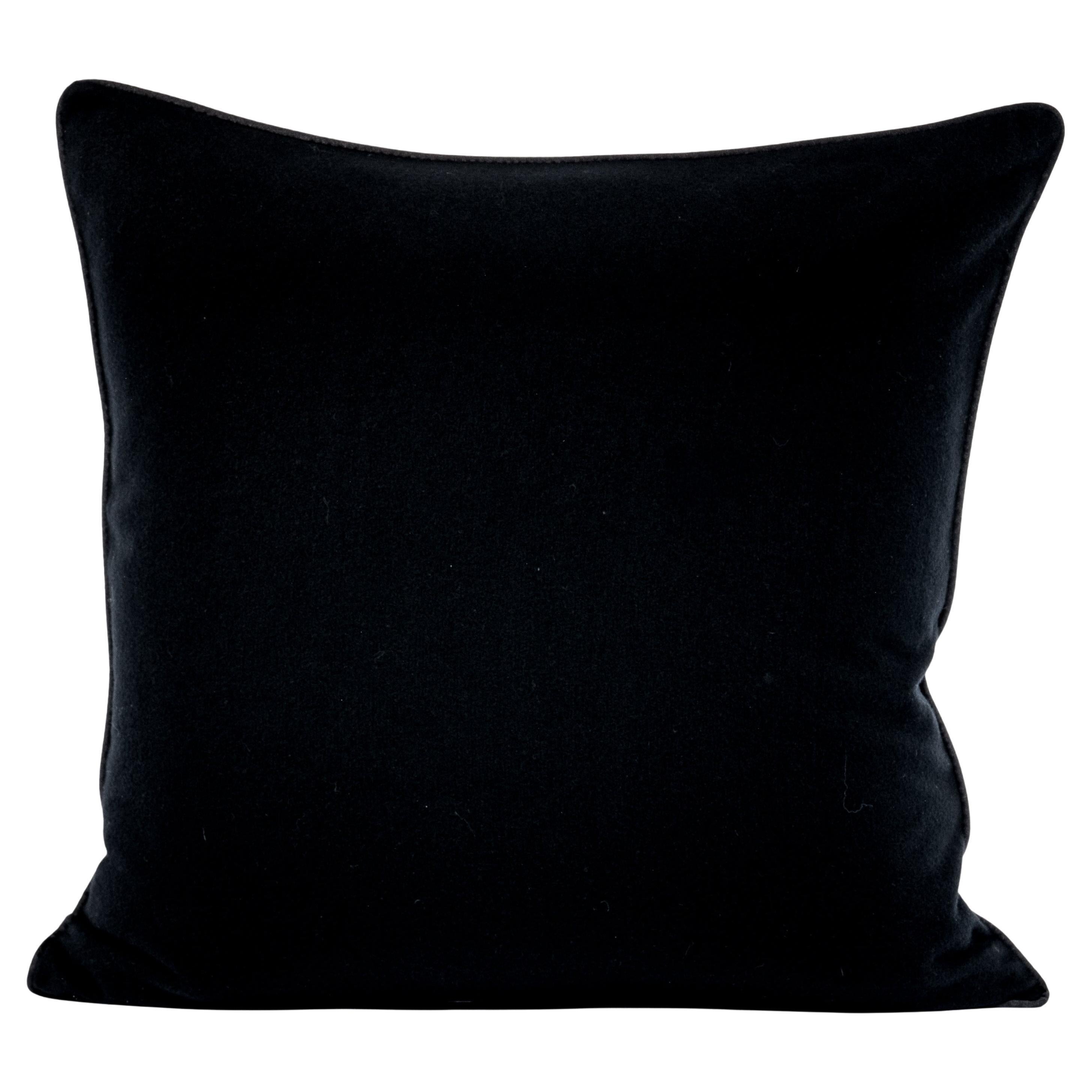 Pure Cashmere Black Large Cushion by Muchi Decor, Made in Italy