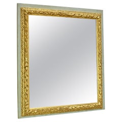 A Square 18th Century Swedish Painted Overmantel Mirror