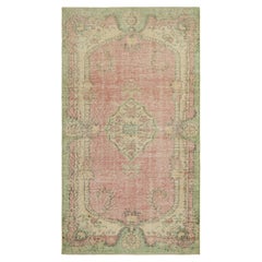Vintage Zeki Müren Rug in Pink with Medallion and Floral Patterns  Rug & Kilim