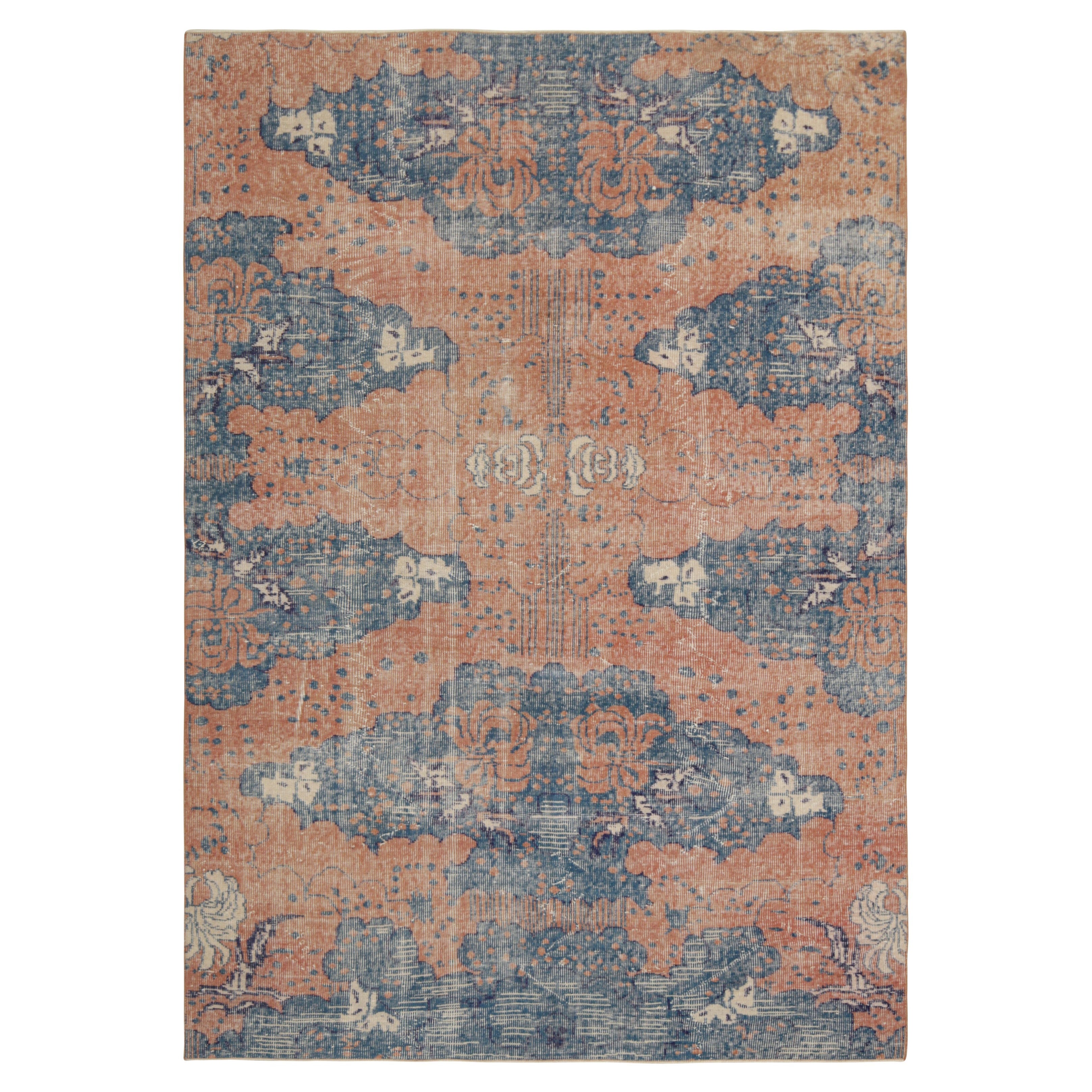 Vintage Zeki Müren Teppich in Rot mit abstrakten Mustern  Rug & Kilim im Angebot