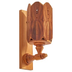 Swedish Designer, Wall Light, Pine, Sweden, 1970s