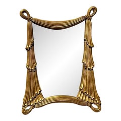 Specchio d'epoca Regency dorato a forma di bandiera
