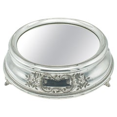 Antique Mirrored Cake Display Stand, Silver Plate, Retail, Wedding, Edwardian