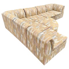 Vintage Postmodern Modular Sectional Sofa
