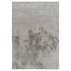 Rug & Kilim’s Oversized Contemporary Abstract Rug in Gray and Beige-Brown Tones