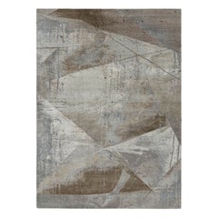 Rug & Kilim’s Oversized Contemporary Abstract Rug in Gray and Beige-Brown Tones