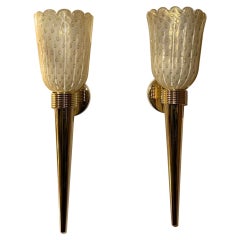 Murano Glass Cone Form Sconces