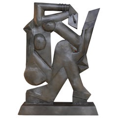Large 1980s Cubist Abstract Sculpture