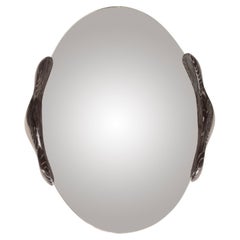 Ovate Mirror Desert Night stain on Ash wood  by Amorph