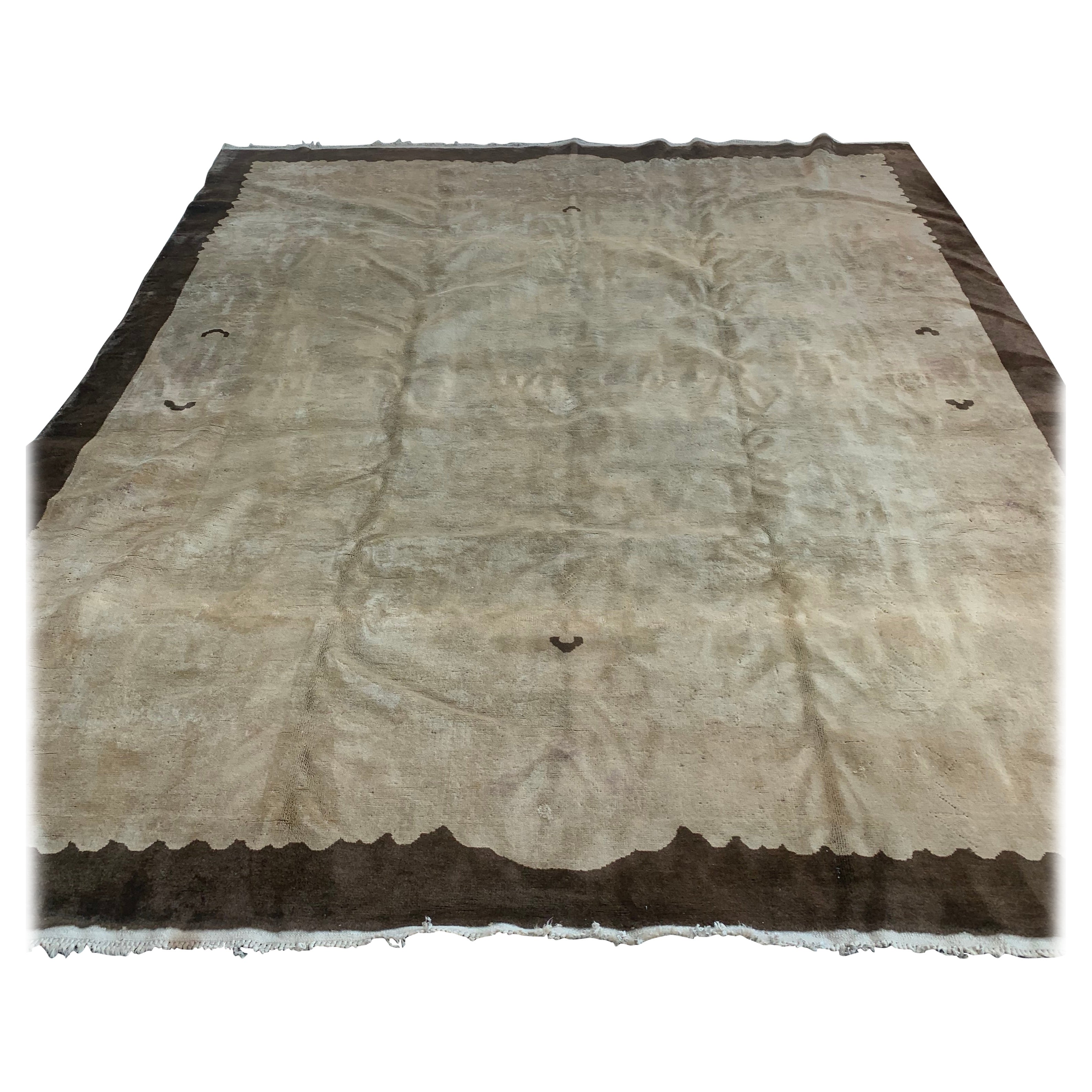 Tapis chinois pékinois ancien fait à la main 7,9' x 9,5' 1900 - 2B34