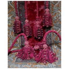 Antique Tassel Tiebacks French Silk Passementerie