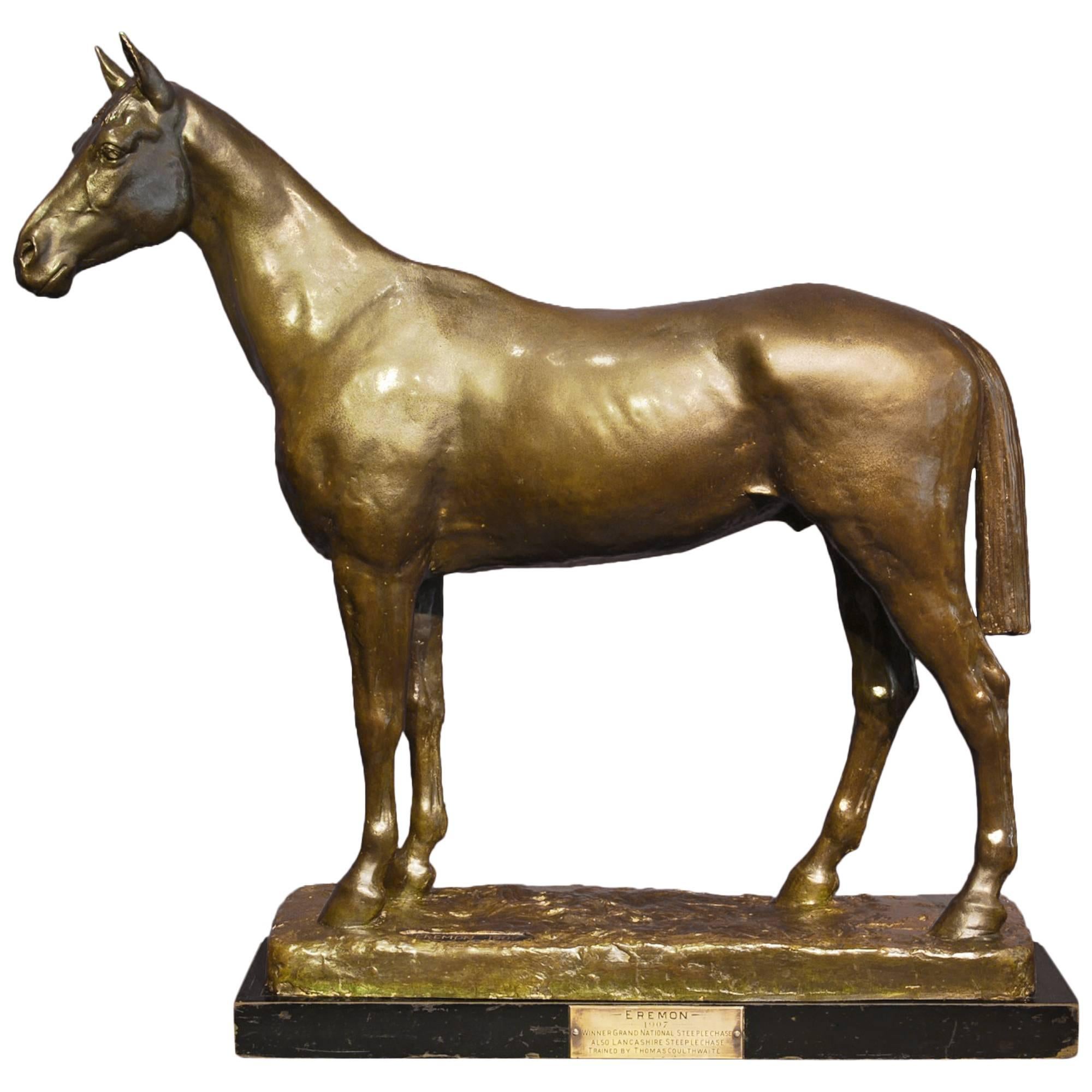 Magnificent and Very Large Solid Bronze Horse Titled 'Eremon 1907' For Sale