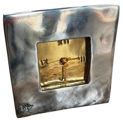 DO16 Square  Horloge laiton et aluminium  & A004 Ethnic Bowl Brass & Alum.