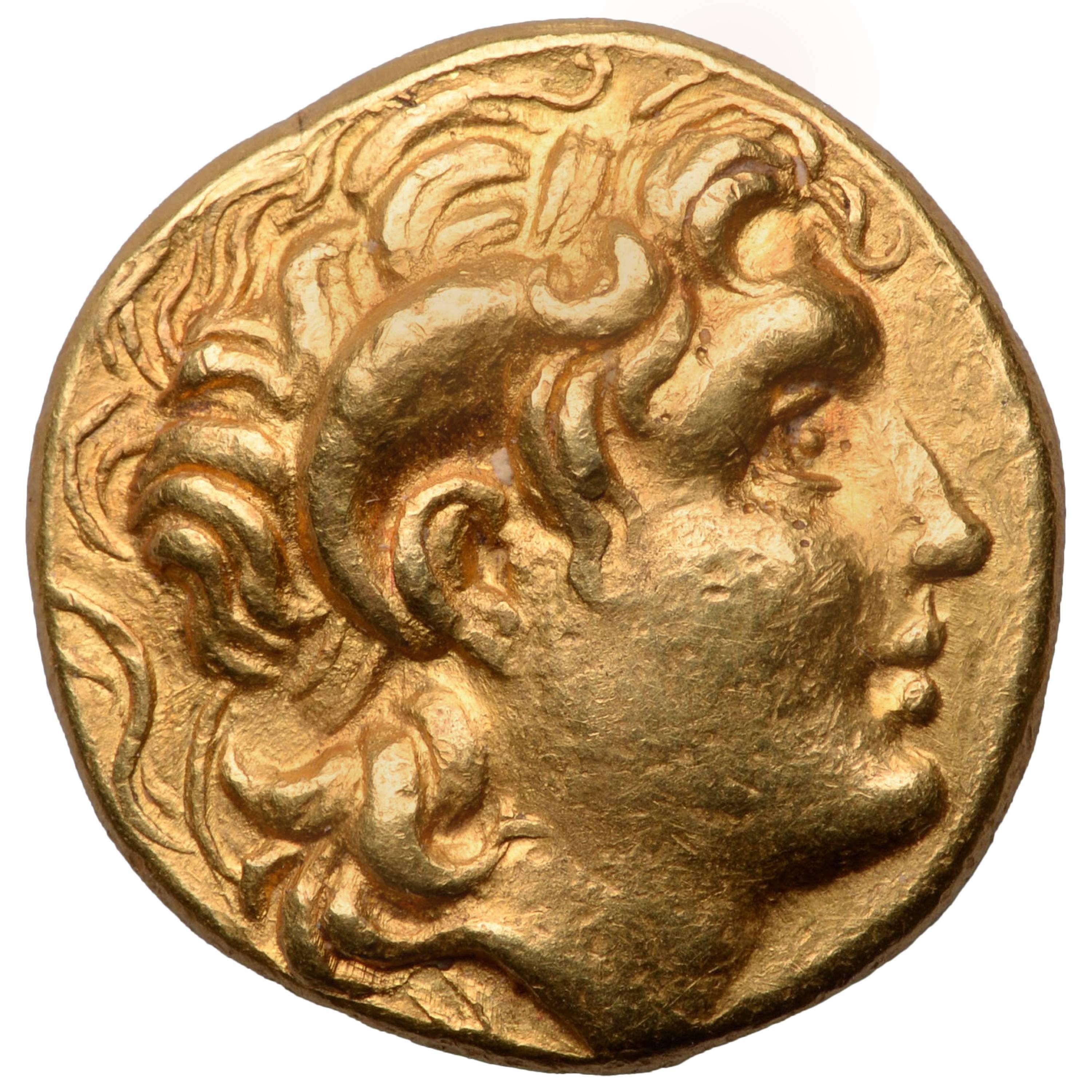Ancient Greek Gold Coin of Alexander the Great, 281 BC