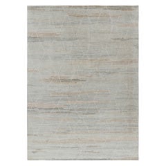 Rug & Kilim’s Moroccan Style Rug in Gray and Beige with Geometric Patterns