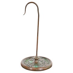 Tiffany Studios New York Grapevine Bronze and Slag Glass Spindle