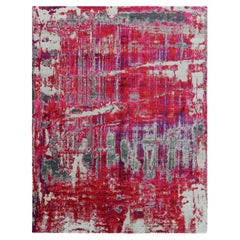 Rug & Kilim’s Modern Abstract Rug in Red and Pink Tones