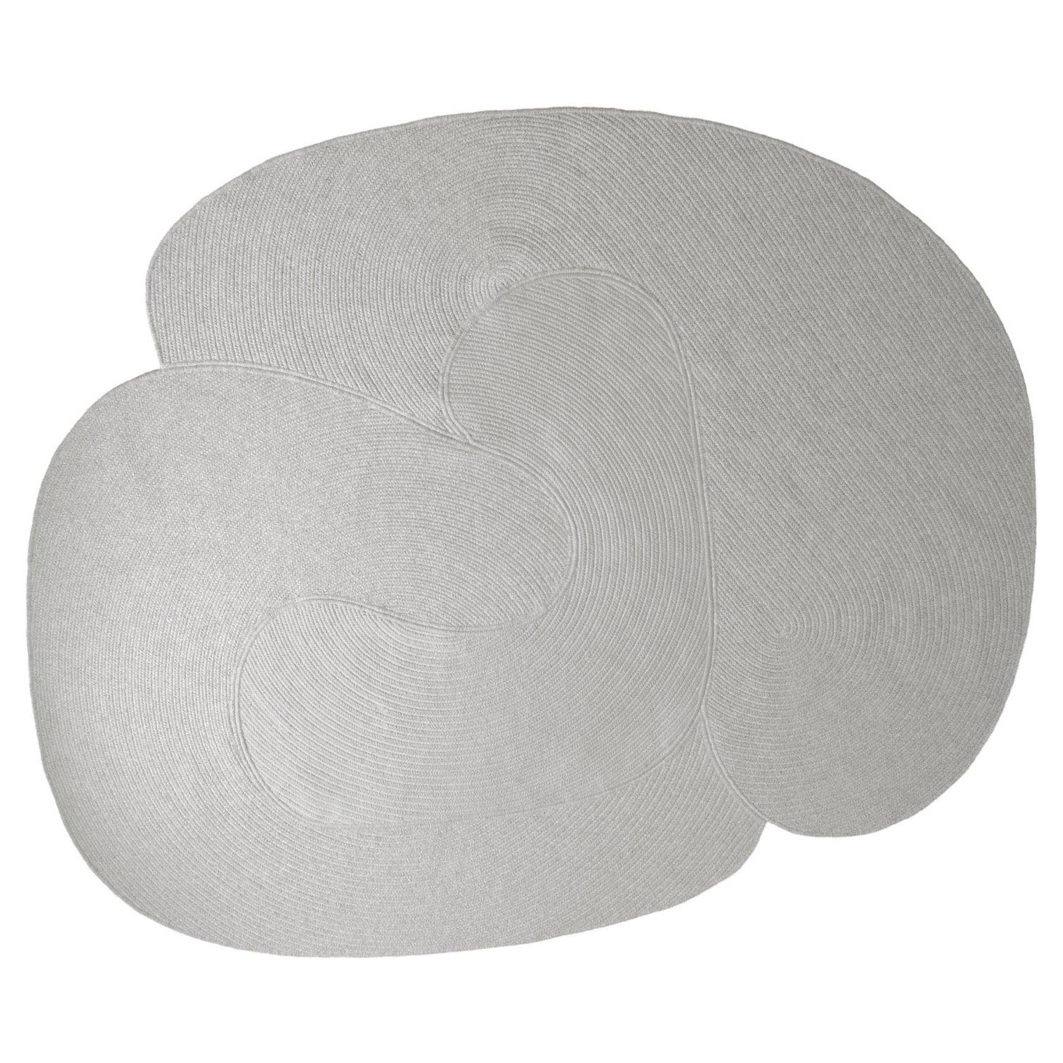 Riff Rug from Souda, Customizable, 8x10 ft, Natural Wool, Light Grey