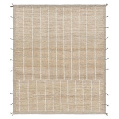 Rug & Kilim’s Textural Kilim in Beige and Cream Stripes and Geometric Patterns