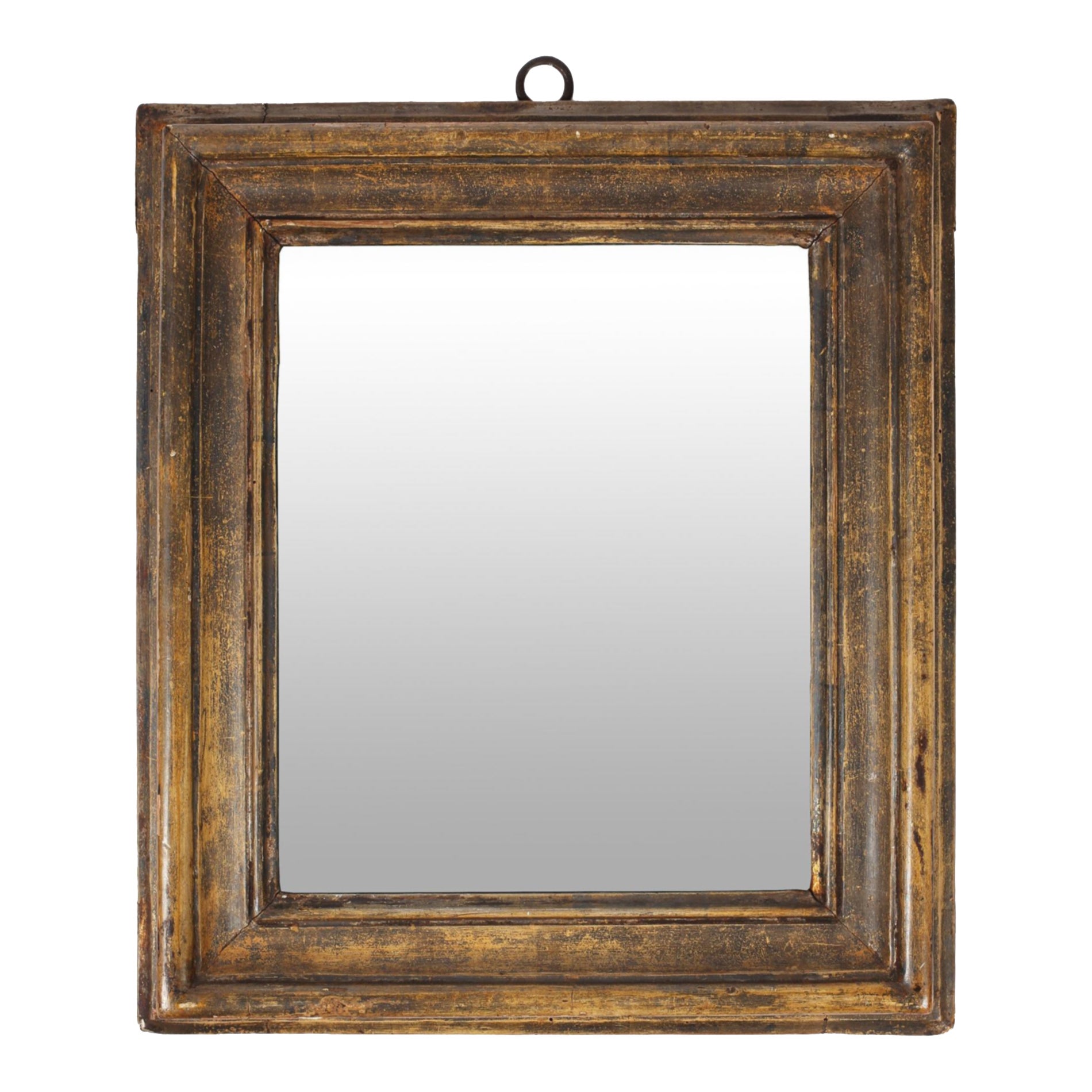 Early 19th Century Italian Tuscan Carved Mirror With Mercury Plate