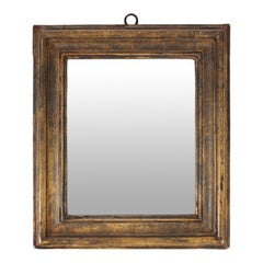 Antique Early 19th Century Italian Tuscan Carved Mirror With Mercury Plate