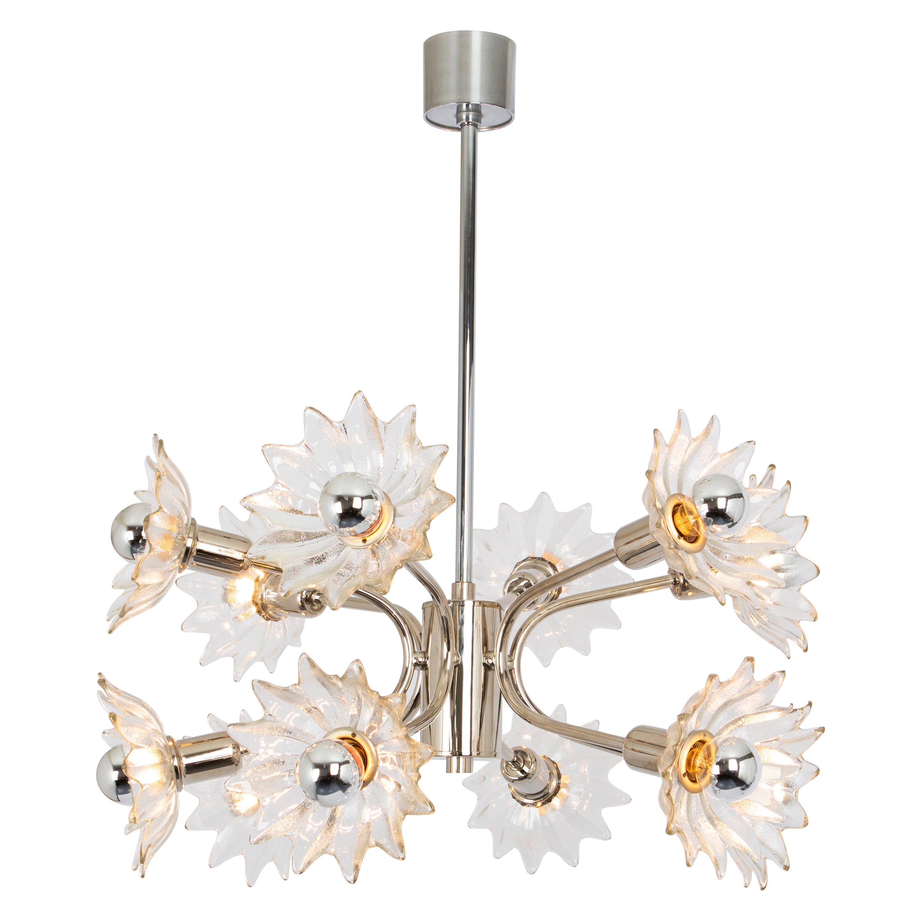 Sputnik Chrome  Chandelier by Sölken, Germany, 1970s