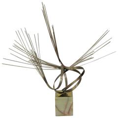 1978 Curtis Jere Free-Form Brass Top Metal Sculpture 1
