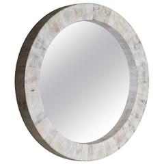 Circular Mango Wood Wall Mirror