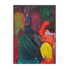 Coccaro, Blindfolded in Conversation, huile sur toile
