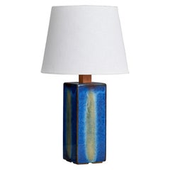 Søholm, Lampada da tavolo, ceramica, noce, Danimarca, anni '60