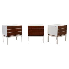 Petites armoires d'appoint ou tables de nuit en Interlübke blanc, Allemagne, années 1960 MOD