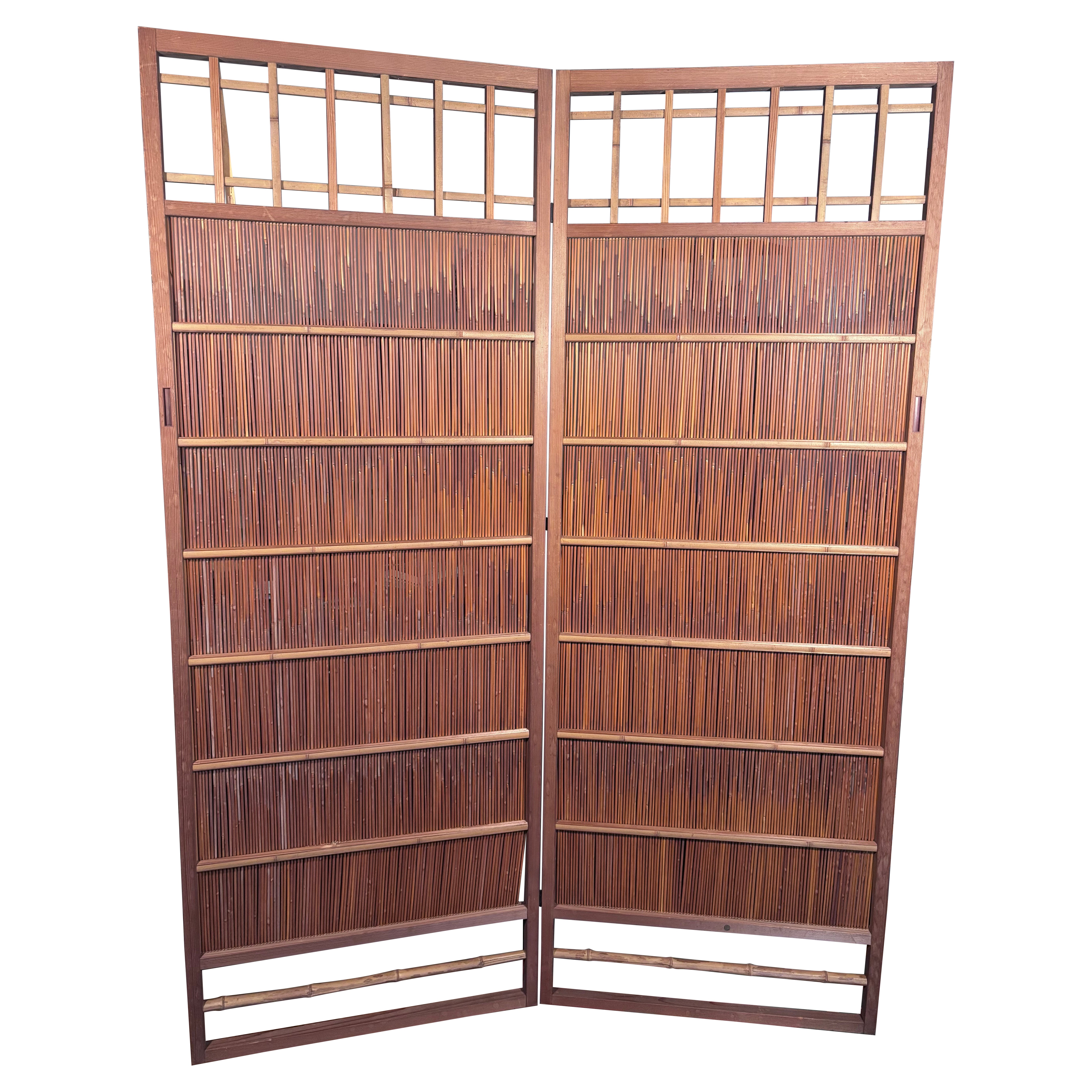 Paire de paravents Shoji Arts and Crafts japonais