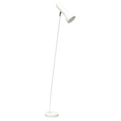 Lampadaire à simple spot en émail blanc Hala Zeist des années 1950