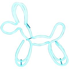 Turquoise Neon Dog by Deepa Mann-Kler