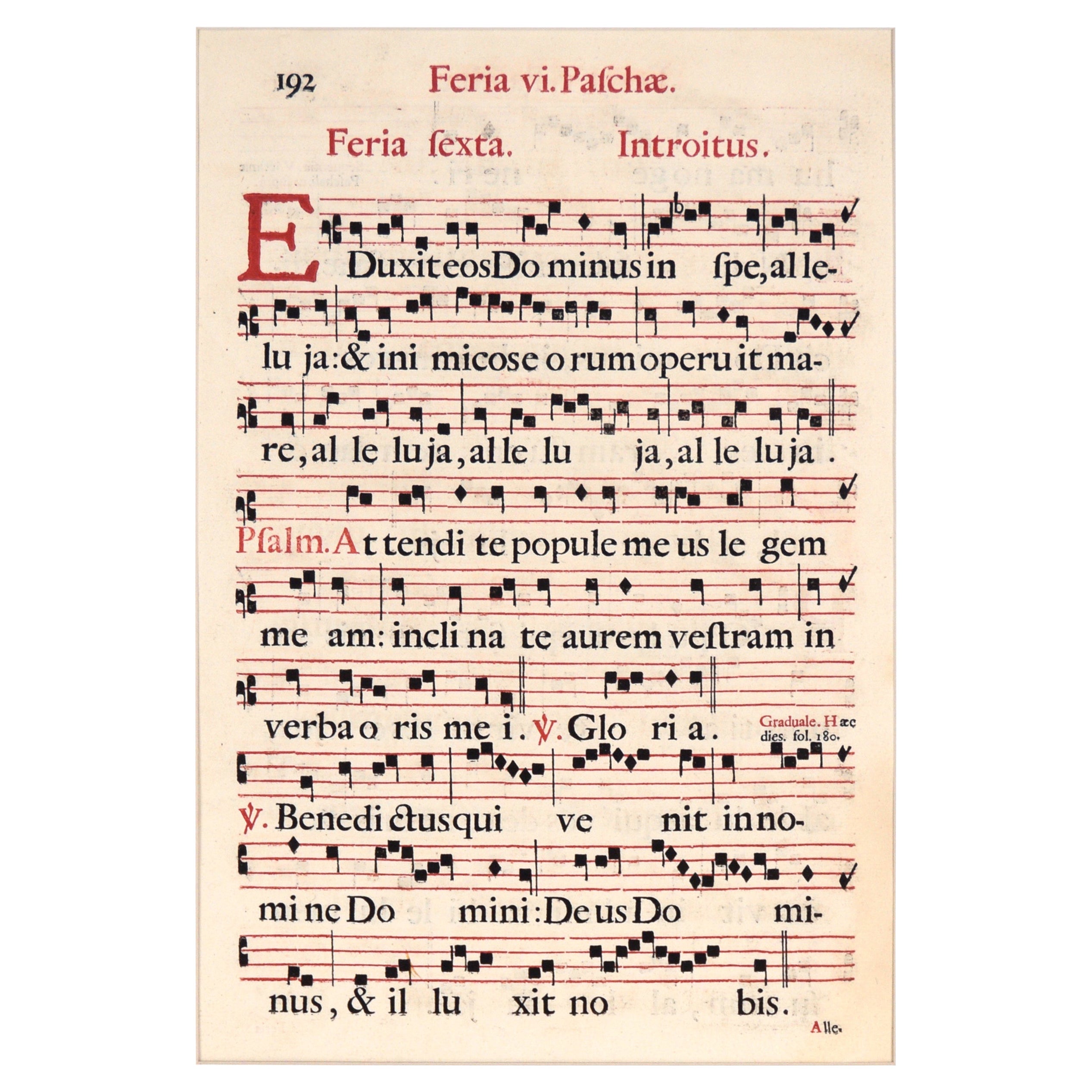 17. Jahrhundert. Bleistiftmusik „Feria vi. Paschae" ( Seite 191 und 192) im Angebot