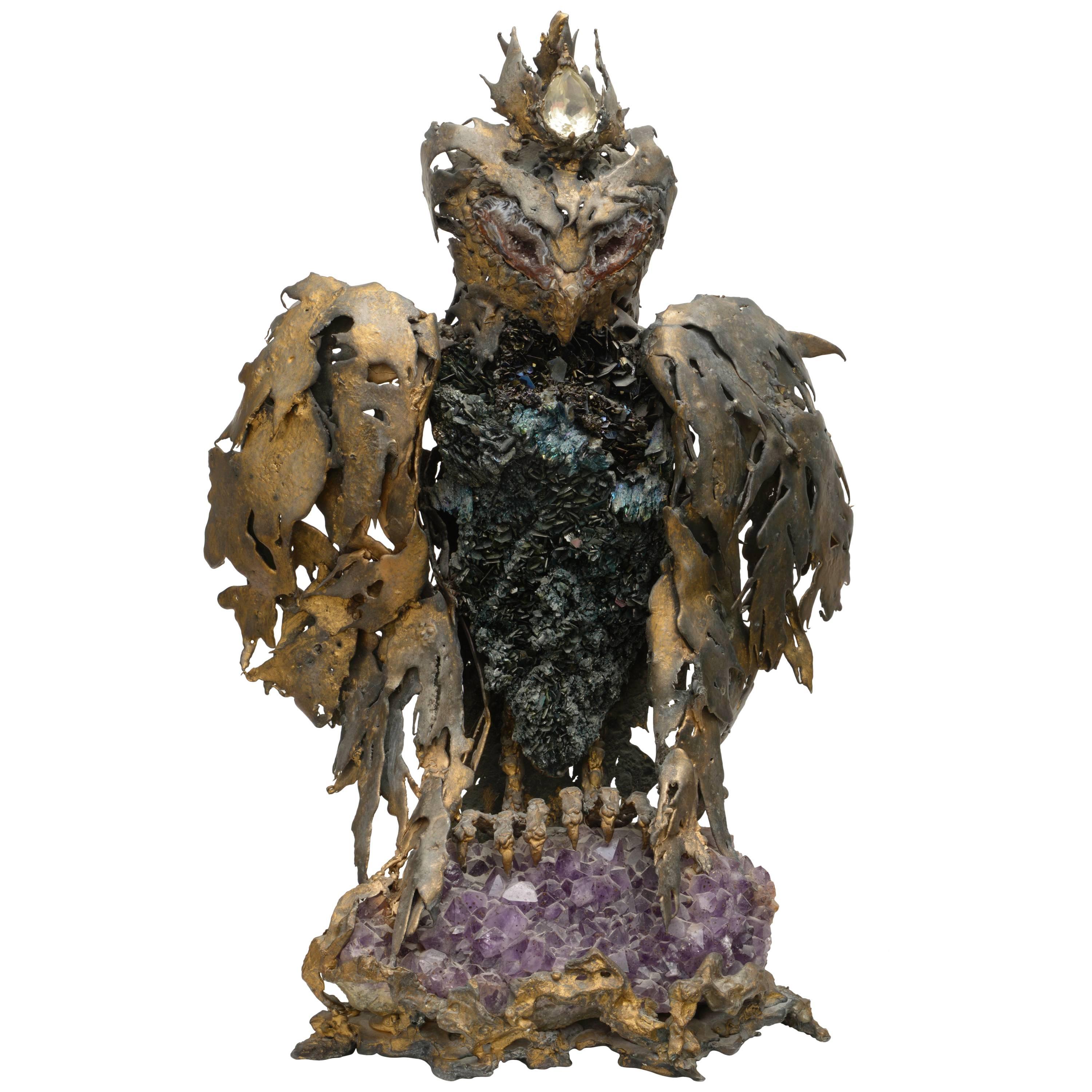 "SAGA, " Queen of the Birds, Unique Claude Barbat, 1977 Sculpture