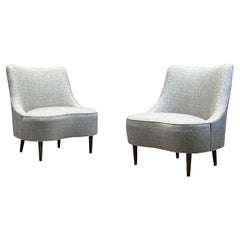 Paire de chaises en forme de larme d'Edward Wormley pour Dunbar