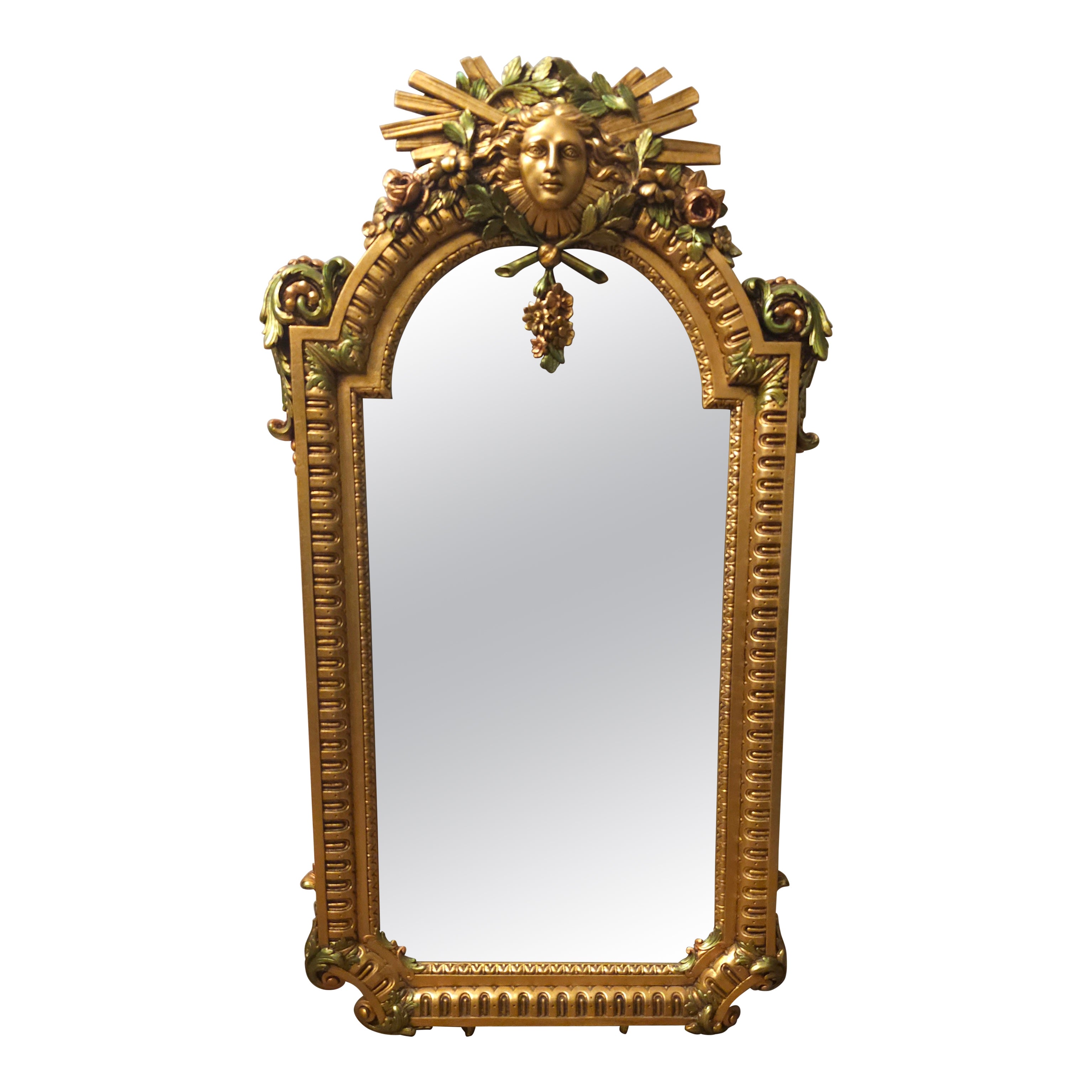 Specchio dorato Franklin MInt in stile Luigi XIV di Vincenzo Fancelli